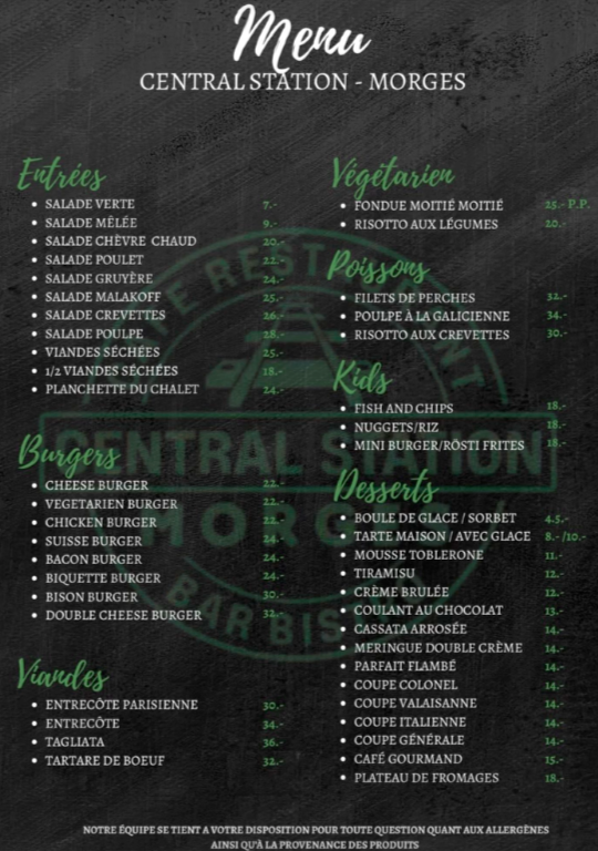 Menu Tapas et Bières Pression